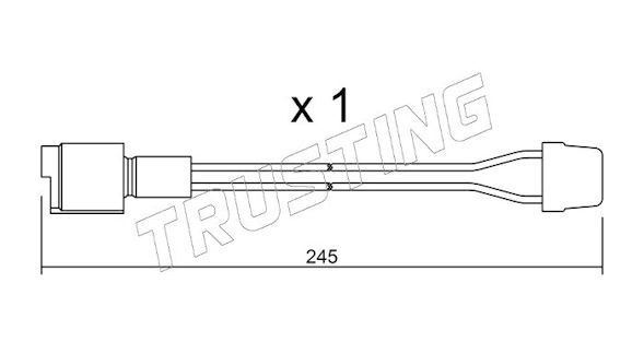 TRUSTING SU.072: Hoiatuskontakt, piduriklotsi kulumine