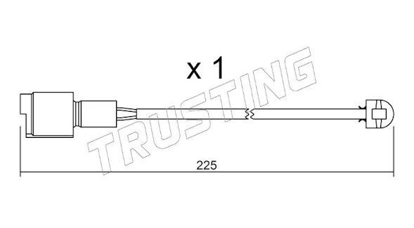 TRUSTING SU.075: Hoiatuskontakt, piduriklotsi kulumine