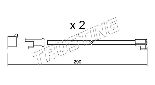 TRUSTING SU.100K: Hoiatuskontakt, piduriklotsi kulumine