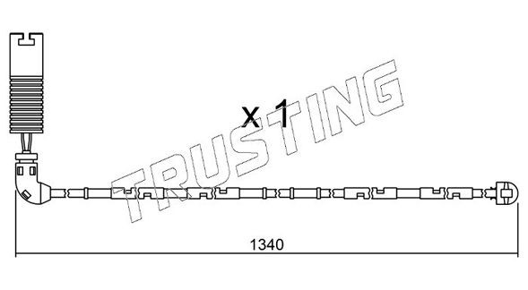 TRUSTING SU.113: Hoiatuskontakt, piduriklotsi kulumine