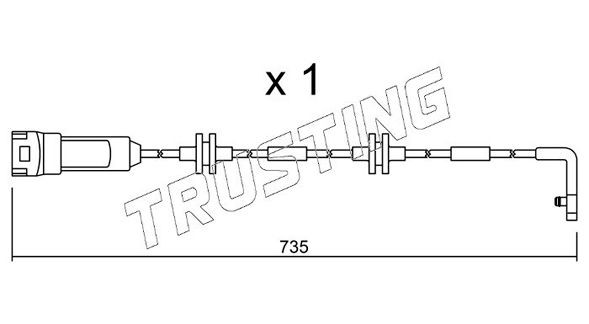 TRUSTING SU.144: Hoiatuskontakt, piduriklotsi kulumine