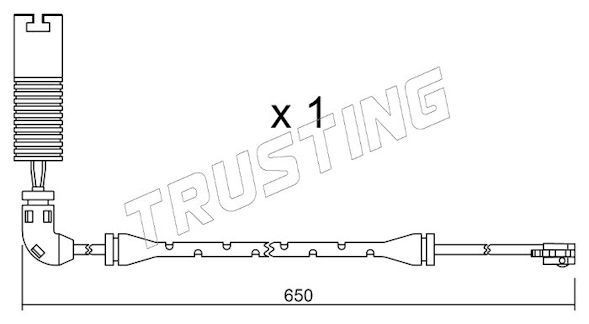 TRUSTING SU.147: Hoiatuskontakt, piduriklotsi kulumine
