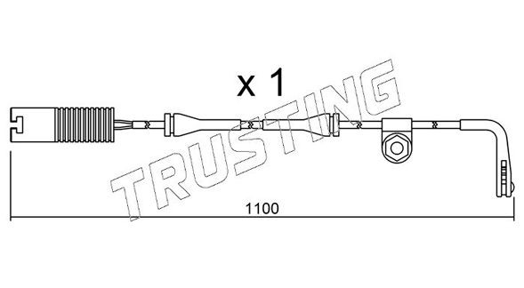 TRUSTING SU.148: Hoiatuskontakt, piduriklotsi kulumine