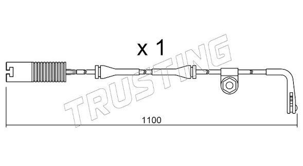 TRUSTING SU.148: Įspėjimo kontaktas, stabdžių trinkelių susidėvėjimas