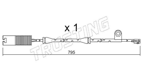 TRUSTING SU.152: Hoiatuskontakt, piduriklotsi kulumine