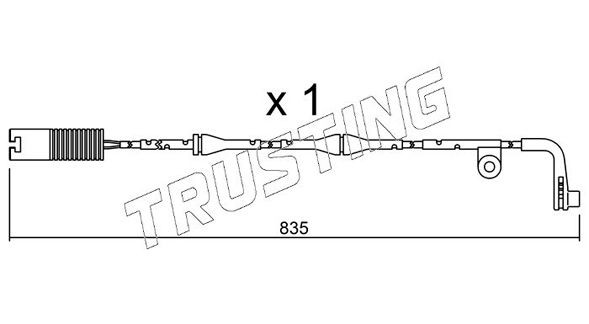 TRUSTING SU.158: Hoiatuskontakt, piduriklotsi kulumine