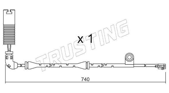 TRUSTING SU.195: Témoin d'usure de plaquette de frein