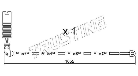 TRUSTING SU.196: Výstrażný kontakt opotrebenia brzdového oblożenia