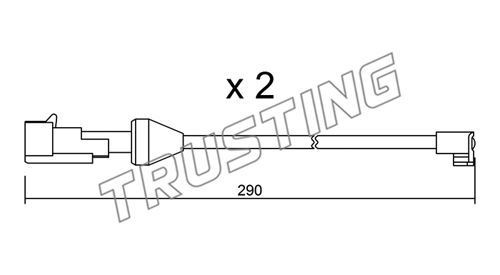 TRUSTING SU.204K: Contacto avisador, desgaste da pastilha de travão