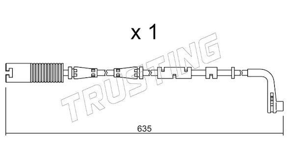 TRUSTING SU.205: Indikators, Bremžu uzliku nodilums