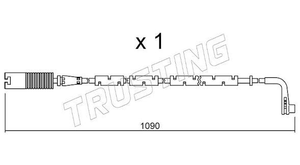 TRUSTING SU.206: Slitekontakt bremsekloss