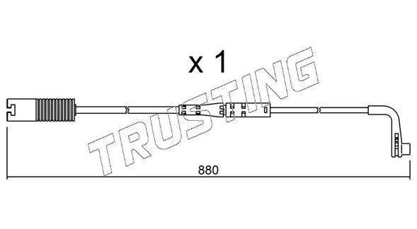 TRUSTING SU.207: Hoiatuskontakt, piduriklotsi kulumine