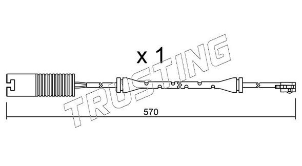 TRUSTING SU.208: Hoiatuskontakt, piduriklotsi kulumine