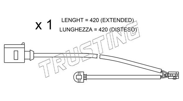 TRUSTING SU.217: Hoiatuskontakt, piduriklotsi kulumine