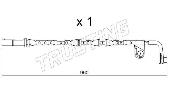 TRUSTING SU.220: Hoiatuskontakt, piduriklotsi kulumine
