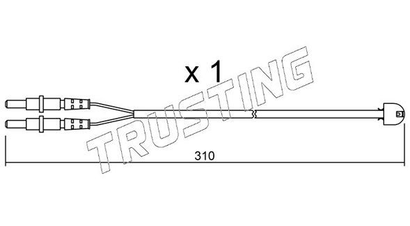 TRUSTING SU.242: Hoiatuskontakt, piduriklotsi kulumine