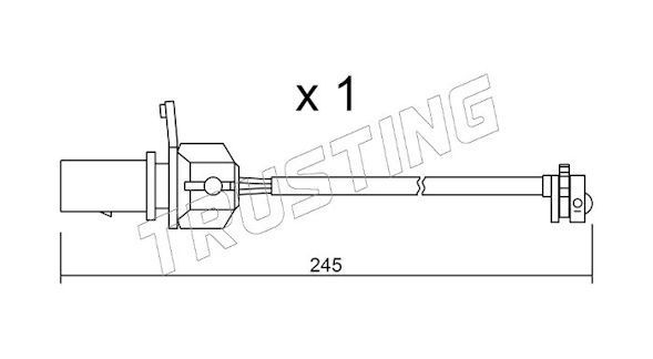 TRUSTING SU.247: Hoiatuskontakt, piduriklotsi kulumine