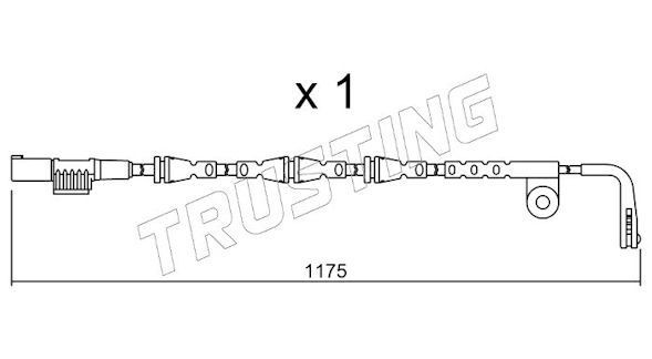 TRUSTING SU.253: Hoiatuskontakt, piduriklotsi kulumine