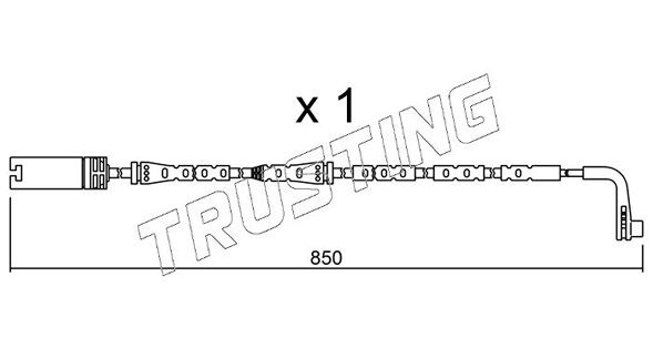 TRUSTING SU.259: Hoiatuskontakt, piduriklotsi kulumine