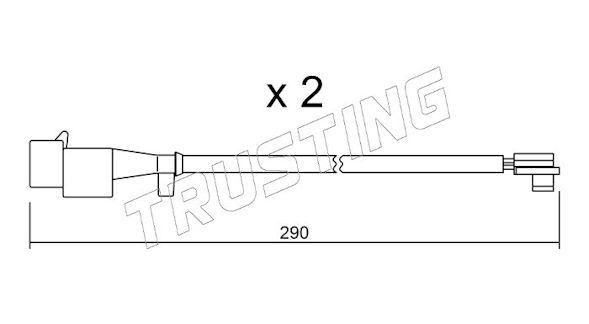 TRUSTING SU.260K: Hoiatuskontakt, piduriklotsi kulumine