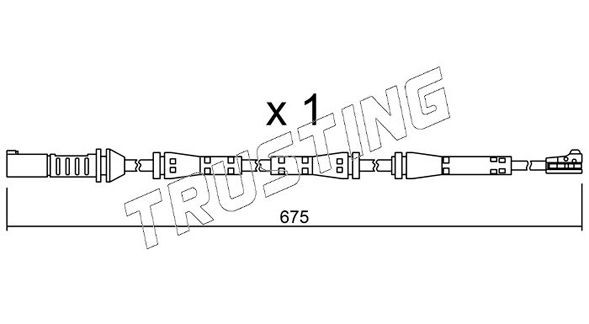 TRUSTING SU.278: Hoiatuskontakt, piduriklotsi kulumine