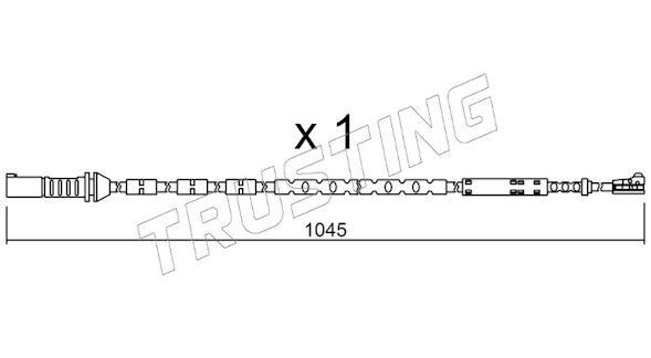TRUSTING SU.279: Įspėjimo kontaktas, stabdžių trinkelių susidėvėjimas