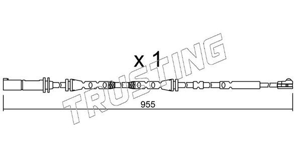 TRUSTING SU.280: Hoiatuskontakt, piduriklotsi kulumine