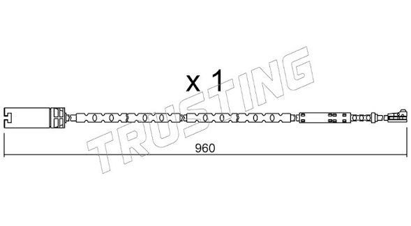 TRUSTING SU.281: Hoiatuskontakt, piduriklotsi kulumine