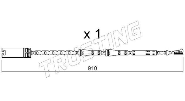 TRUSTING SU.282: Hoiatuskontakt, piduriklotsi kulumine