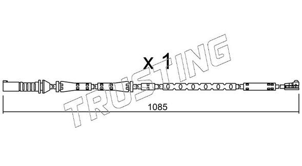 TRUSTING SU.284: Hoiatuskontakt, piduriklotsi kulumine