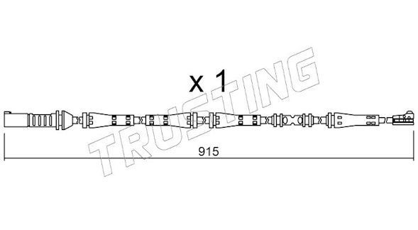 TRUSTING SU.287: Hoiatuskontakt, piduriklotsi kulumine