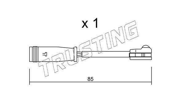 TRUSTING SU.314: Hoiatuskontakt, piduriklotsi kulumine