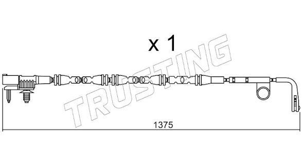 TRUSTING SU.315: Hoiatuskontakt, piduriklotsi kulumine