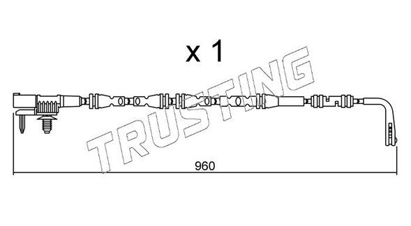 TRUSTING SU.317: Hoiatuskontakt, piduriklotsi kulumine