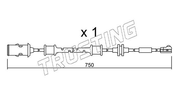 TRUSTING SU.319: Hoiatuskontakt, piduriklotsi kulumine