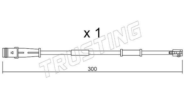 TRUSTING SU.320: Výstrażný kontakt opotrebenia brzdového oblożenia