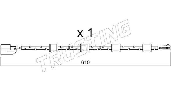 TRUSTING SU.321: Hoiatuskontakt, piduriklotsi kulumine