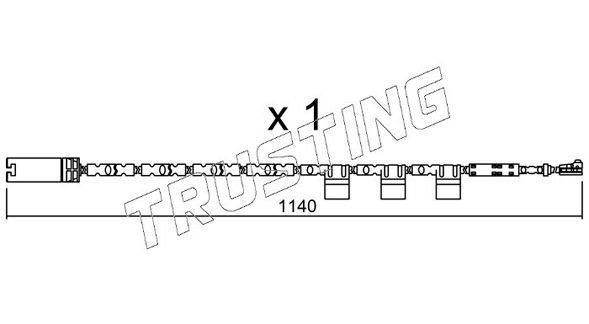 TRUSTING SU.325: Hoiatuskontakt, piduriklotsi kulumine