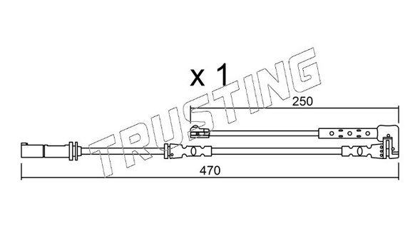 TRUSTING SU.338: Hoiatuskontakt, piduriklotsi kulumine