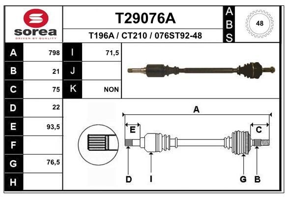 EAI T29076A: Veovõll 798mm