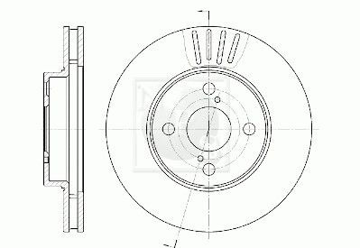 NPS T330A156: Piduriketas Esisild, Ø: 255mm, õhutusega, Ø: 255mm