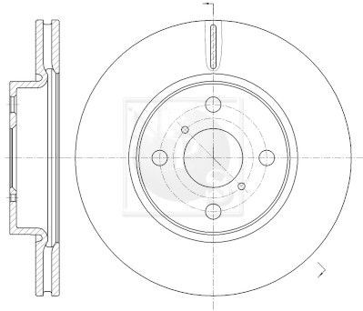 NPS T330A168: Piduriketas Esisild, Ø: 258mm, õhutusega, Ø: 258mm