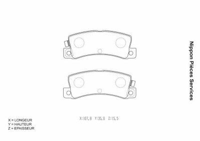 NPS T361A08: Piduriklotsid Tagasild