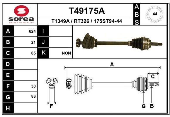 EAI T49175A: Veovõll 624mm