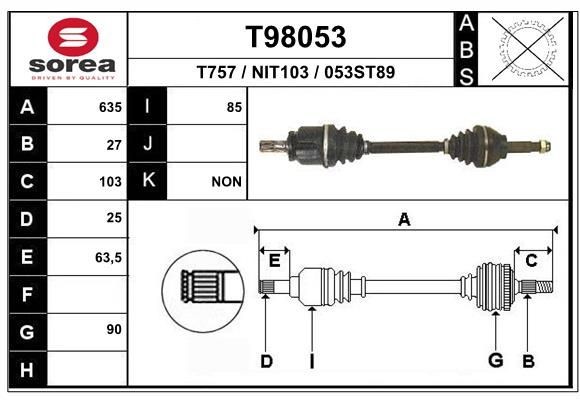 EAI T98053: Veovõll 635mm