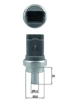MAHLE ORIGINAL TSE 18: Sensor, temperatura del refrigerante BEHR con junta