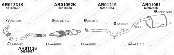 VENEPORTE VW80619K: Catalizator cu piese componente