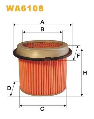 WIX FILTERS WA6108: Õhufilter