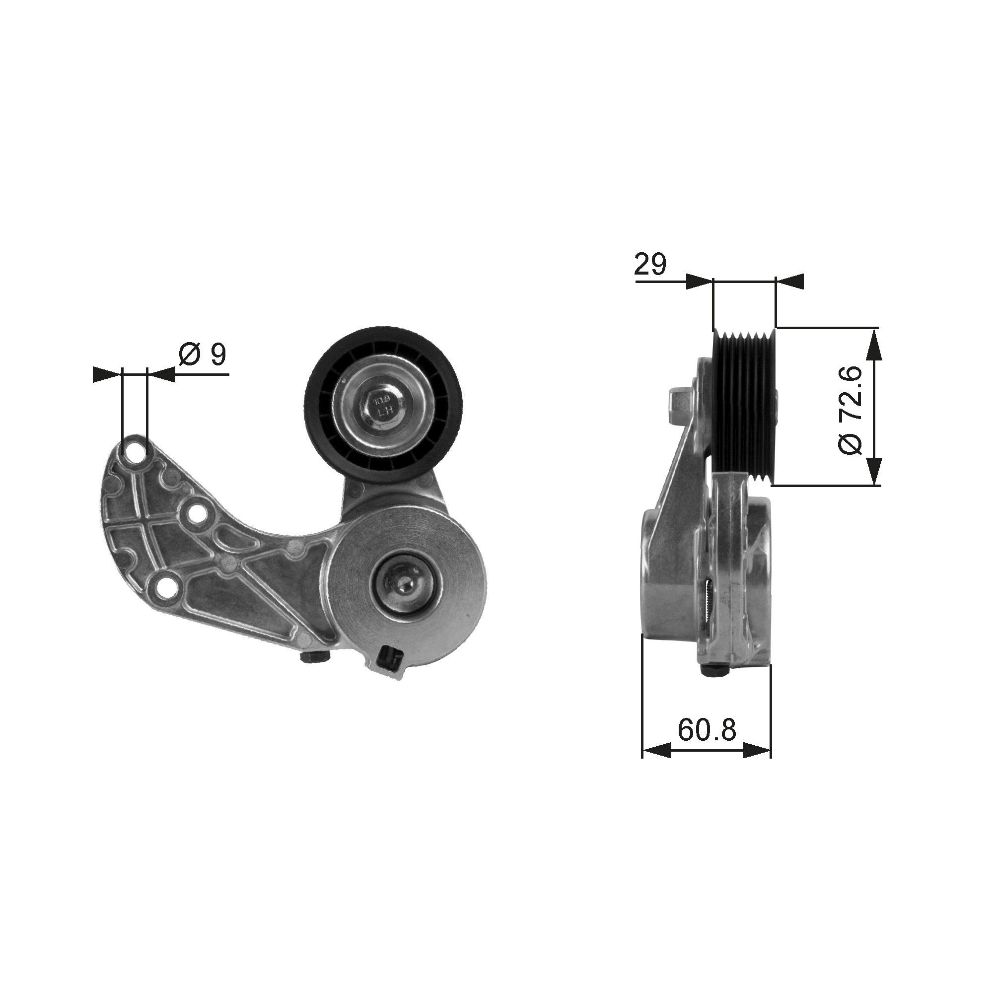 GATES T38317: Pingutusrull, soonrihm Ø: 72,5mm, Ø: 72,5mm FleetRunner™ Micro-V® Kit