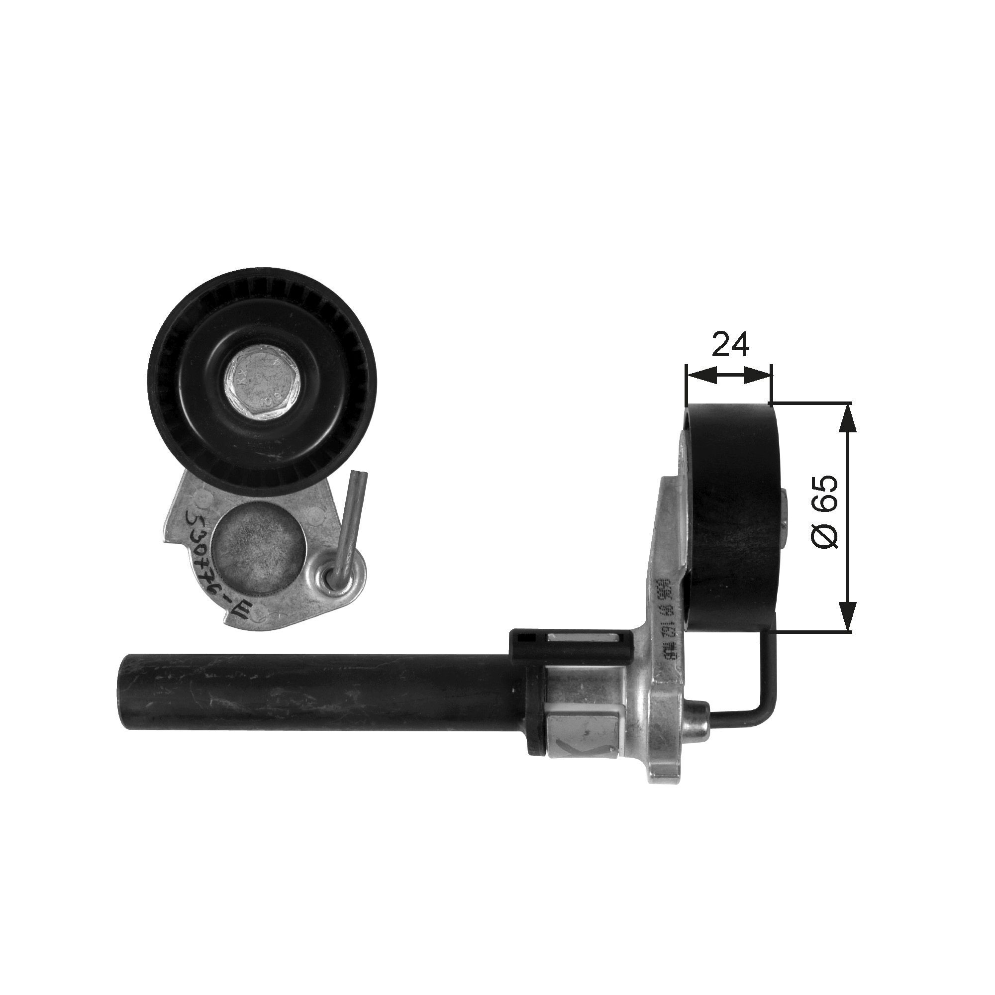GATES T39087: Kiristysrulla, moniurahihna Ø: 65mm, Ø: 65mm FleetRunner™ Micro-V® Kit